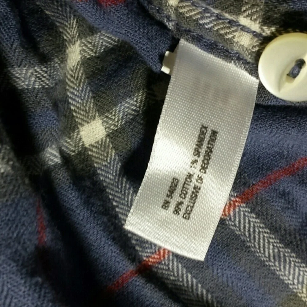 Gap Kids Herringbone Plaid Shirt-Size L